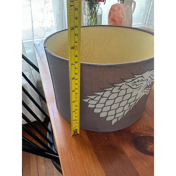 Game of Thrones “Winter is Coming” House Stark Lampshade - Gray - 12” Diameter - Picture 10 of 10